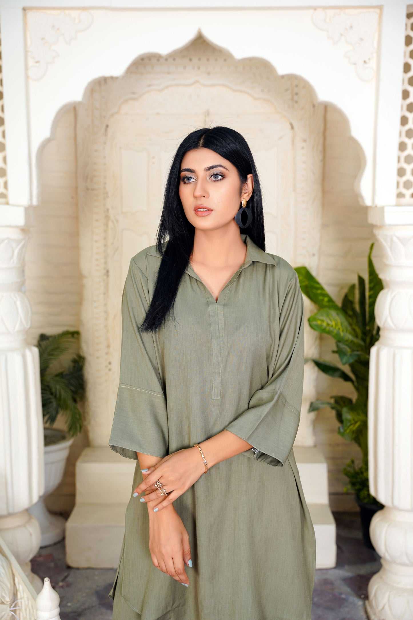 Olive Green Dress