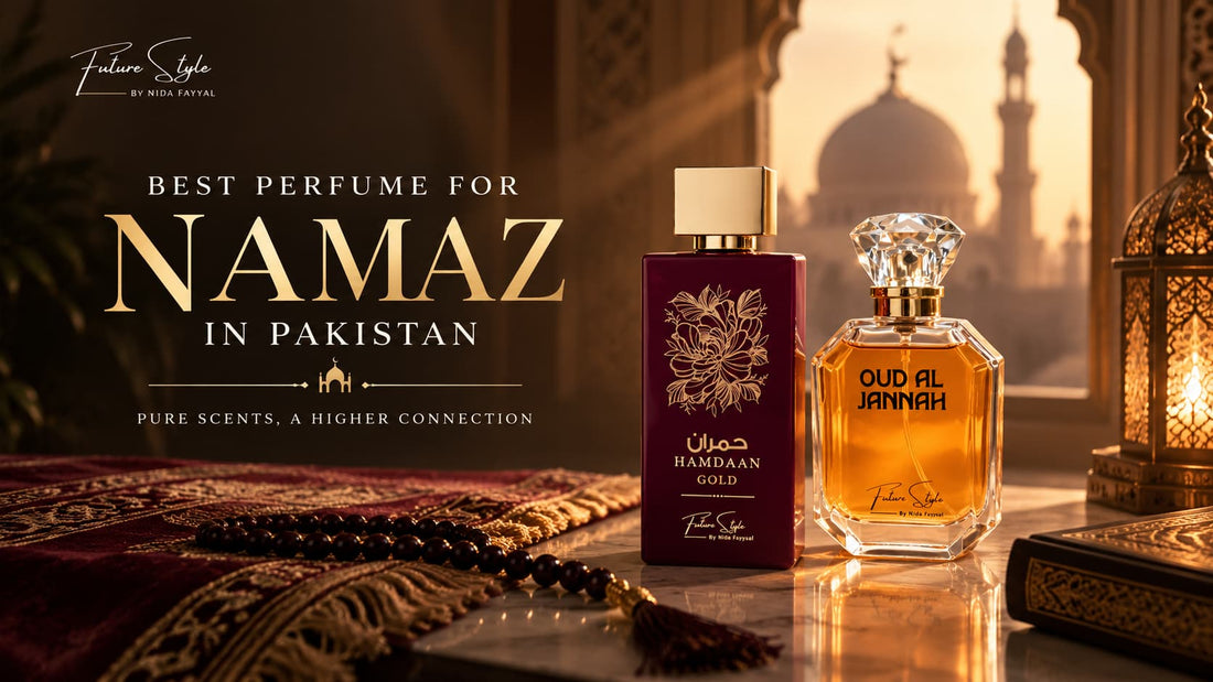 Oud Al Jannah and Hamdaan Gold 100 ml unisex perfumes, best perfume for namaz in Pakistan, Future Style.