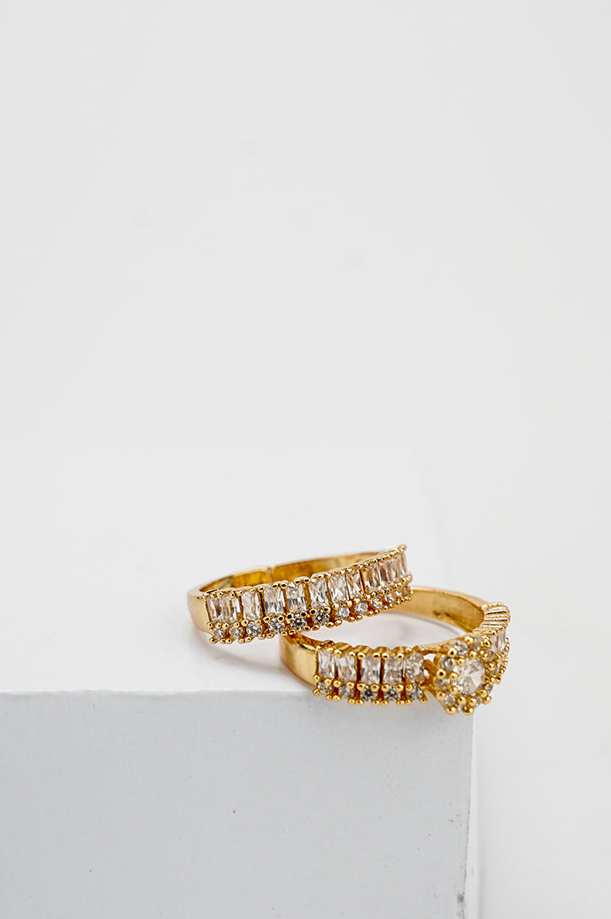 Gold 2Pcs Rings