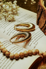 Long Golden Hoops Earrings