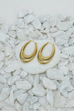 Long Golden Hoops Earrings