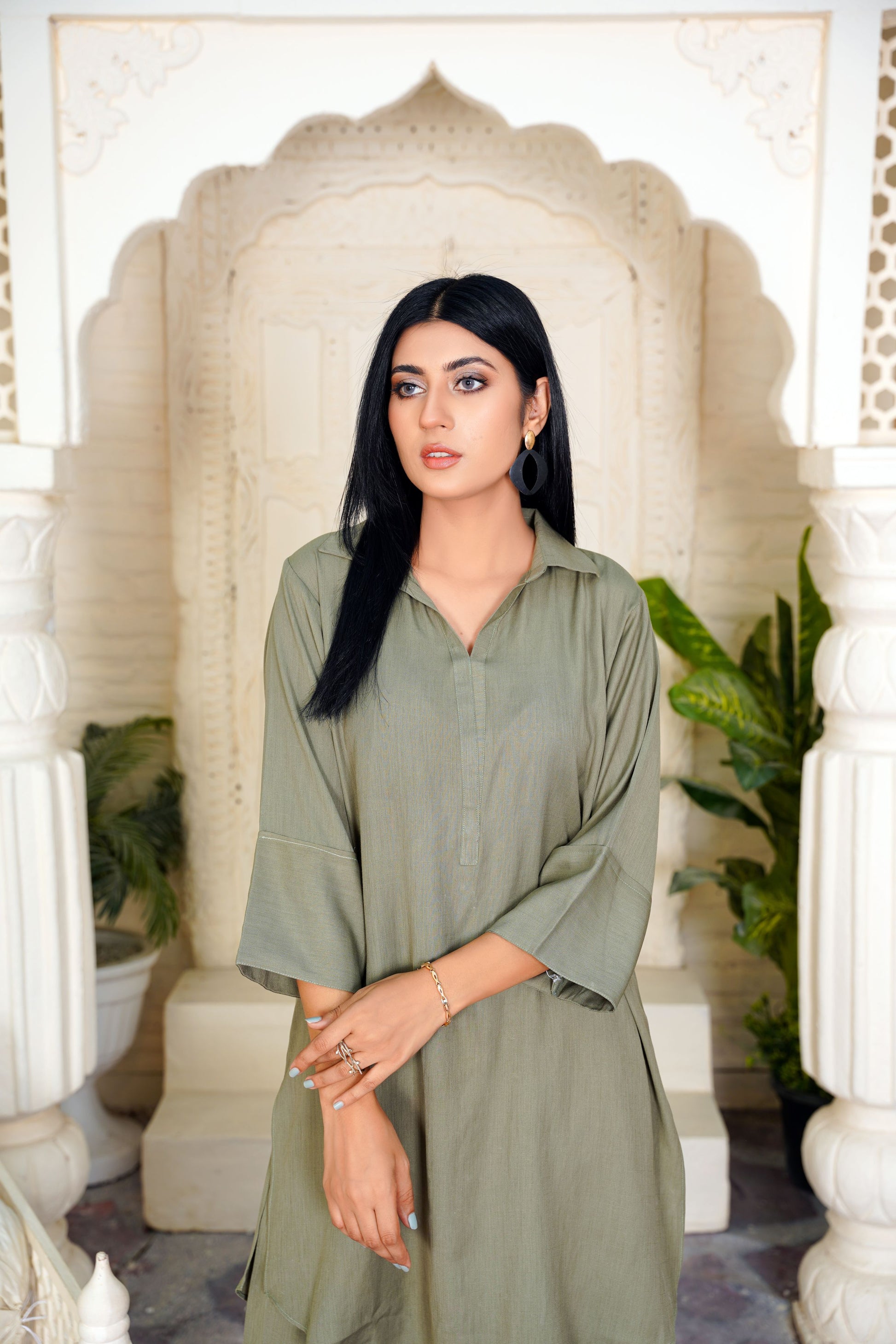 Olive Green Dress Future Style.pk Olive Green Dress Future Style.pk