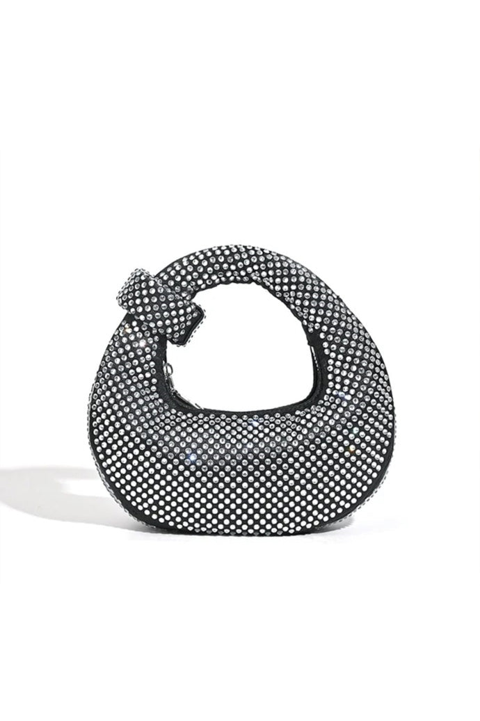 JW PEI black crystal evening bag with silver hardware, Future Style Pakistan