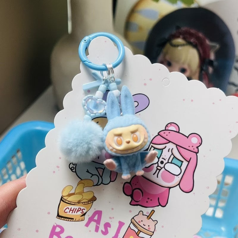 Labubu Lazy Yoga Key Chain- Charms