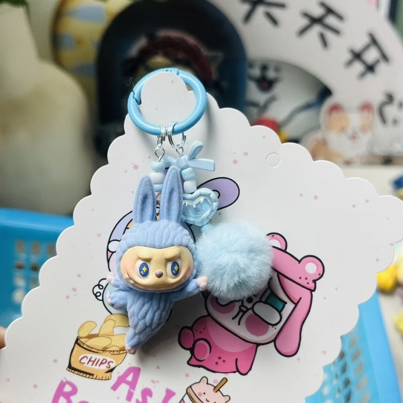 Labubu Lazy Yoga Key Chain- Charms