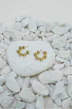penta pearl hoop earrings in water-resistant stainless steel, Future Style Pakistan