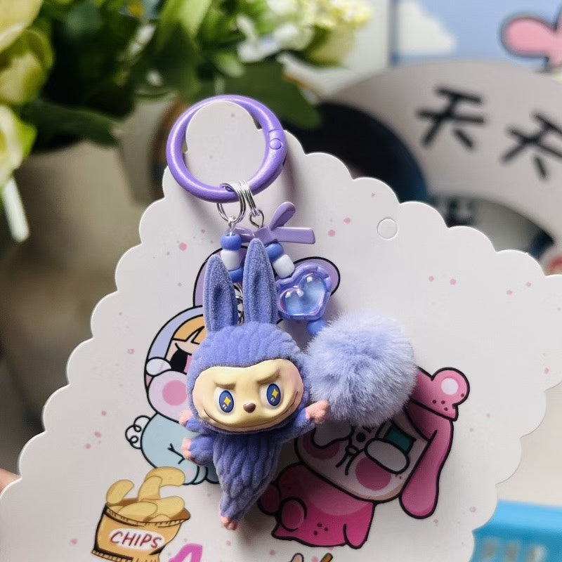 Labubu Lazy Yoga Key Chain- Charms