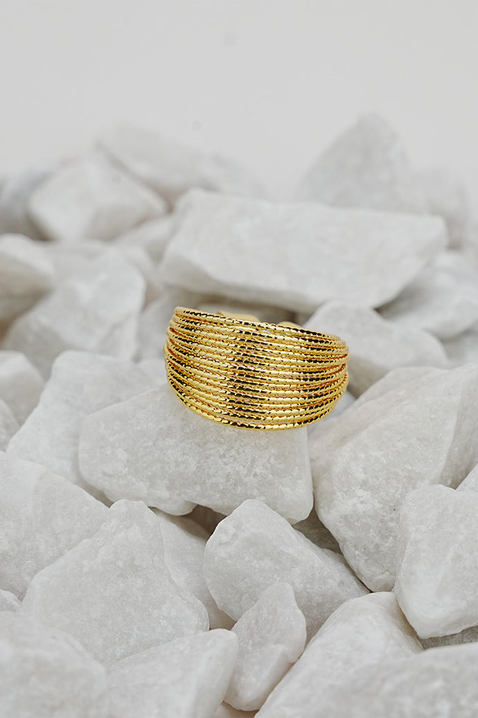 Gold Adjustable Ring – Future Style.pk