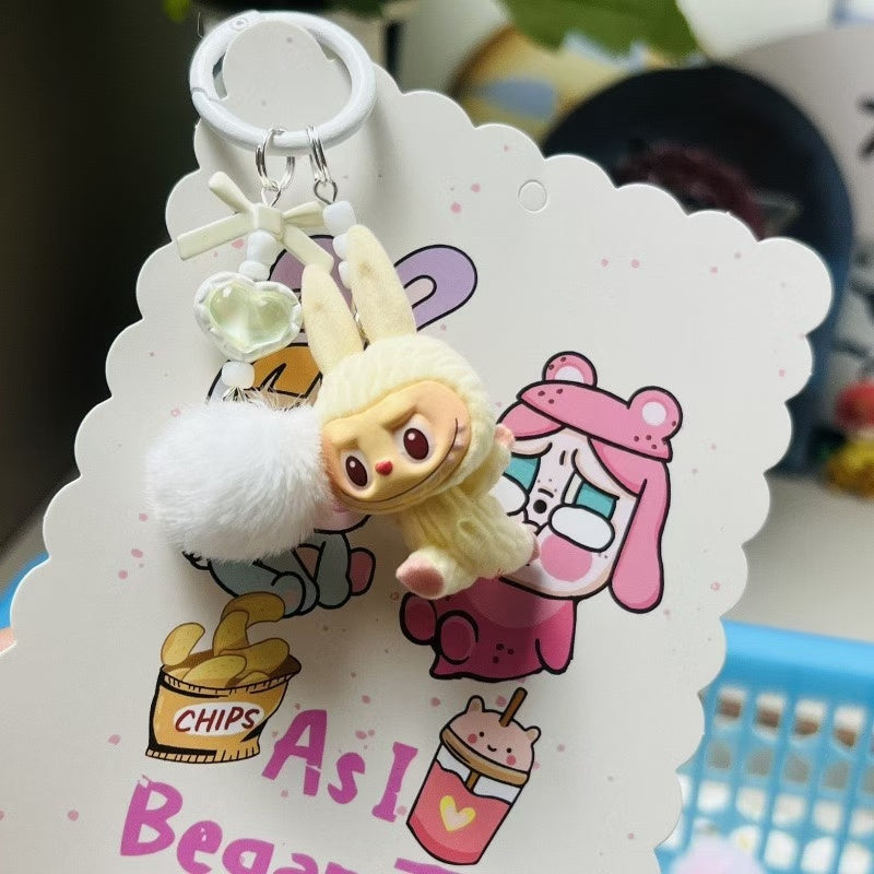 Labubu Lazy Yoga Key Chain- Charms