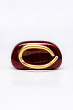 Zara style Red acrylic clutch bag with chain crossbody strap, Future Style Pakistan