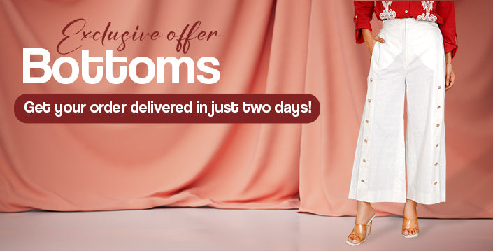 White wide-leg trousers with side button detail, Future Style bottoms