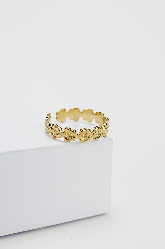 Gilded Essence gold-tone ring for women