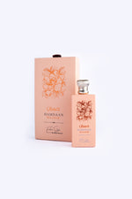 Hamdaan Maahir Fresh perfume for men in Pakistan by Future Style, peach bottle with gift box