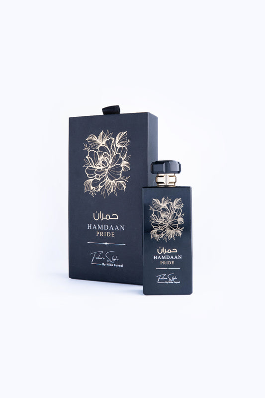 Hamdaan Pride Citrus perfume for men in Pakistan by Future Style, black bottle with gift box