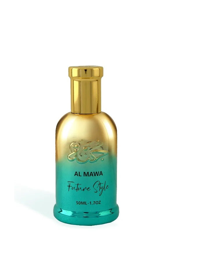 Close-up of the Jannat Al Mawa perfume bottle