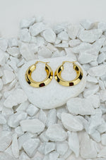 Gold-tone hoop earrings for women