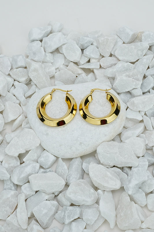 Gold-tone hoop earrings for women