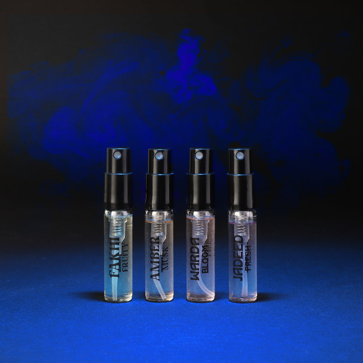 Perfume sample box with four 3ml testers by Future Style, Pakistan