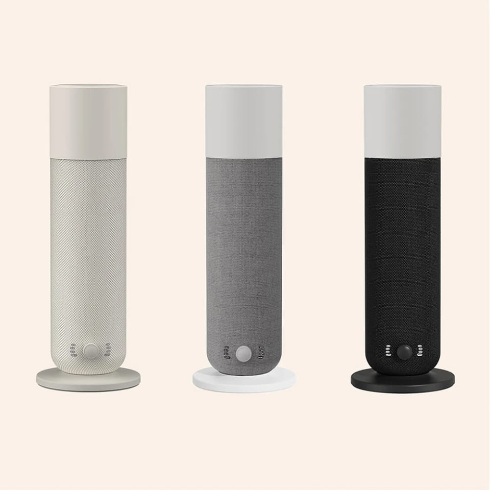 Textured Tower aroma diffuser in beige, grey and black colours, Future Life Style Pakistan